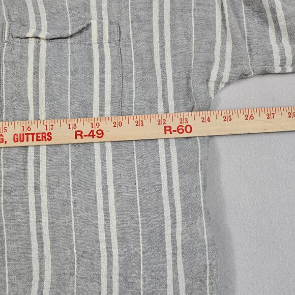 Lucky Brand Shirt Womens XL Striped Classic Long Sleeve Button Up Casual Linen - Picture 5 of 9